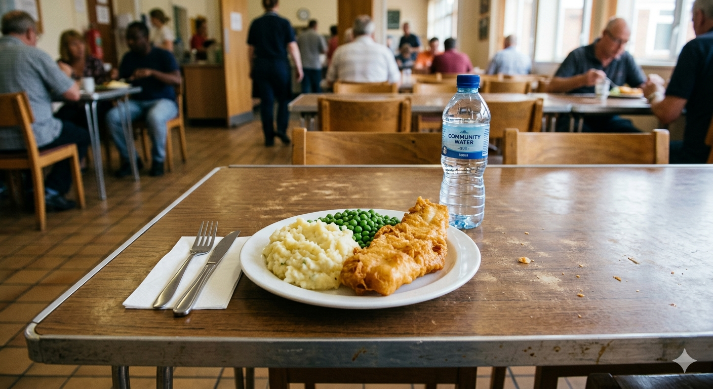 Food and drink in a homeless community centre